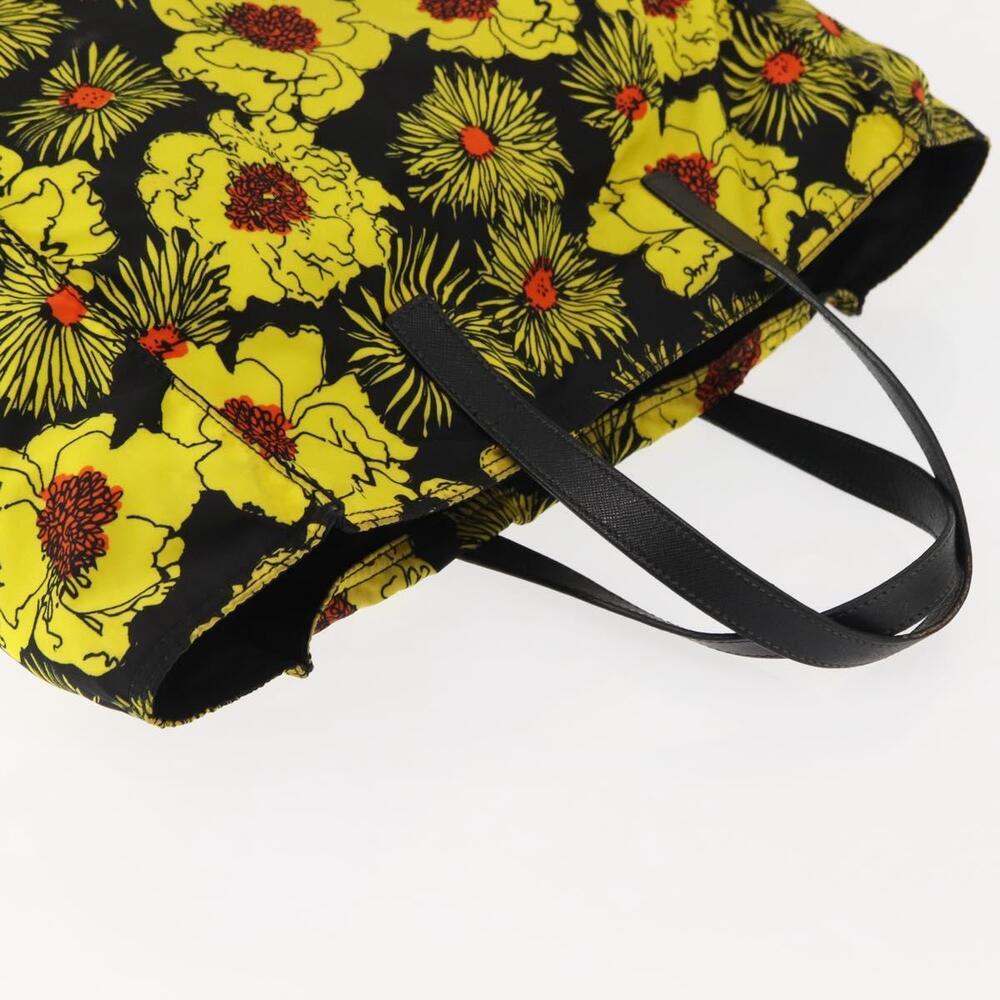 PRADA Tote Bag Nylon Yellow Silver Auth 146333 - Picture 6 of 16